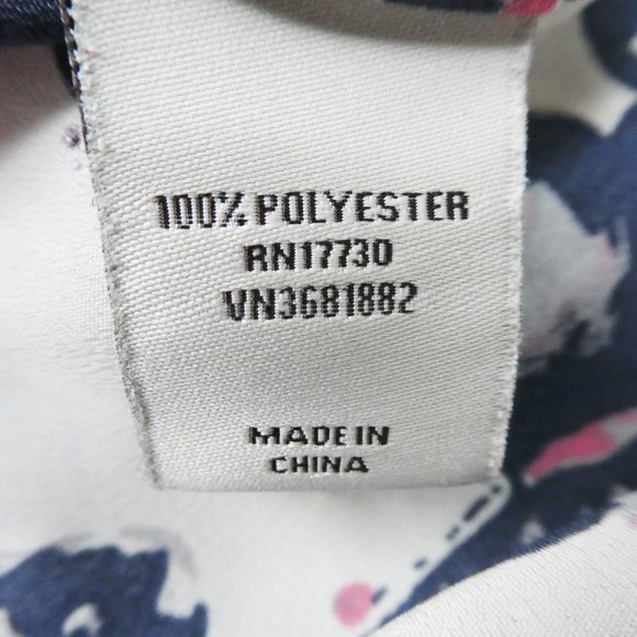 Tucker For Target Butterfly Button Front Blouse Collared Long Sleeve  L - Picture 7 of 7